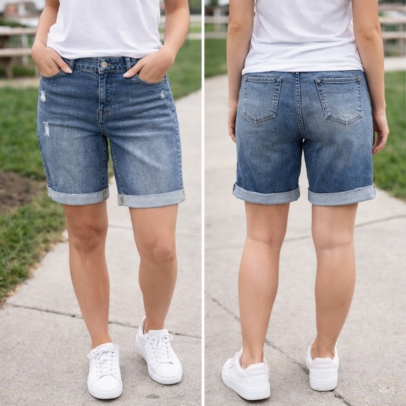Terra & Sky Pants - Terra & Sky Women's Denim Blue Jean Shorts